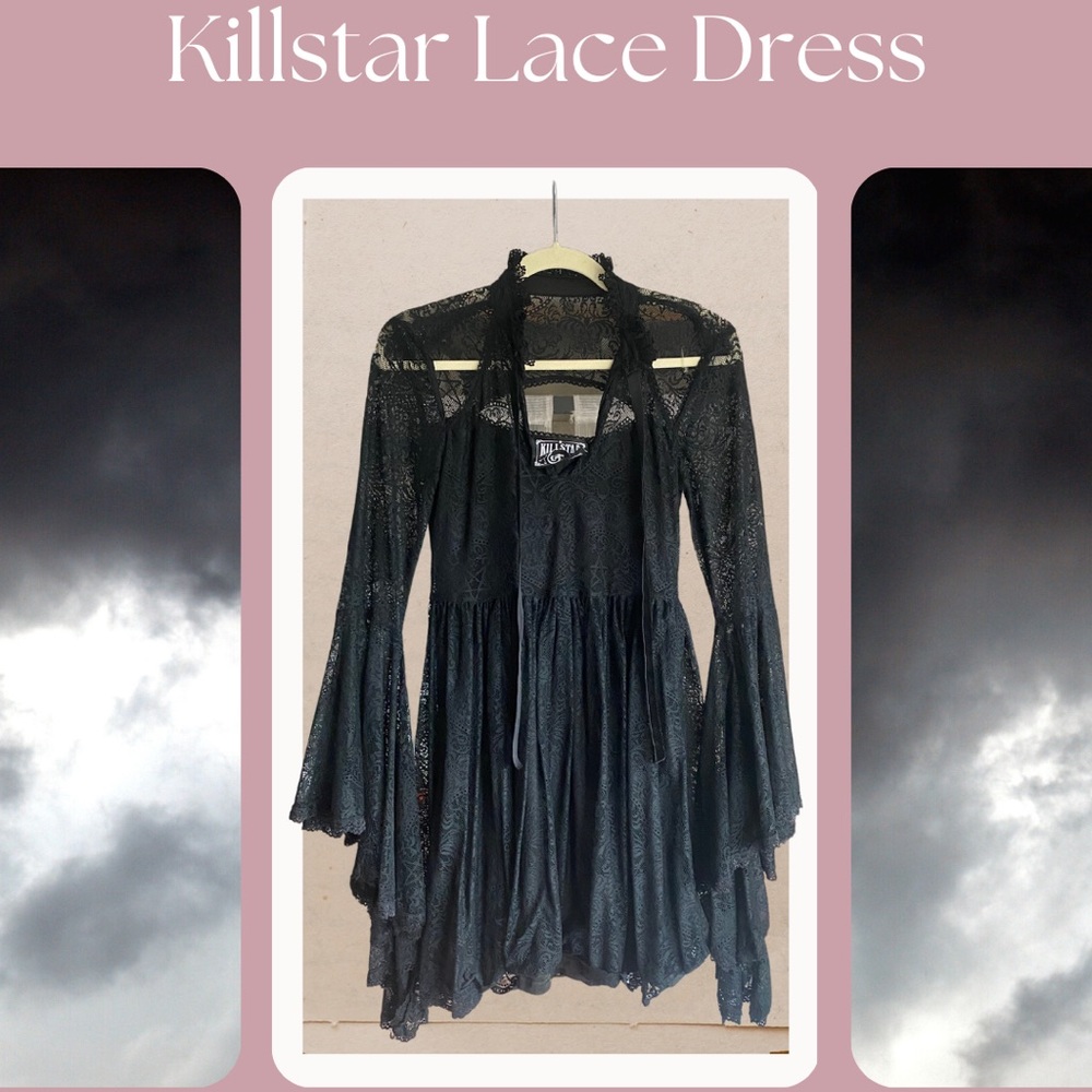 KILLSTAR LACE LONG SLEEVE DRESS